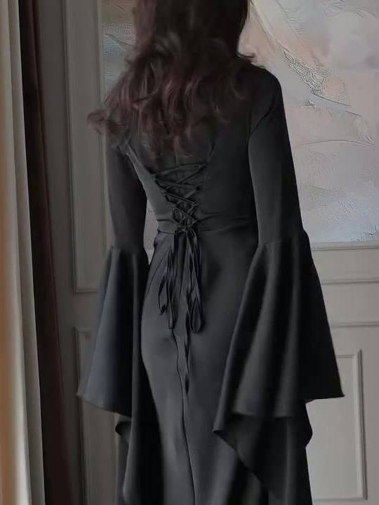 Ruffled Sleeve Design Maxi Dress