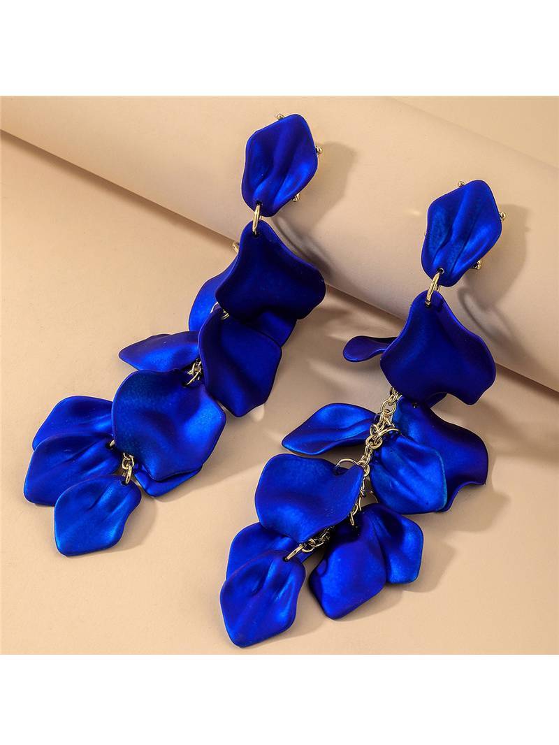 Rose Petal Tassel Earrings