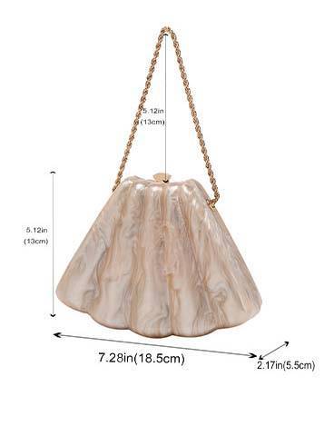Shell Element Chain Bag Hand Bag