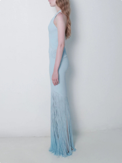 Asymmetric Waist Line Tasser Skirt Set