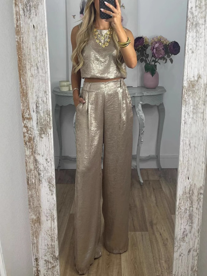 Casual Vest And Trousers Two-piece Set