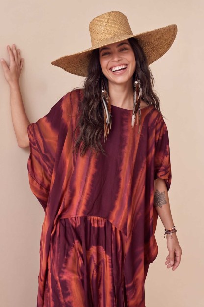 Printed Top And Wide Leg Pants Set