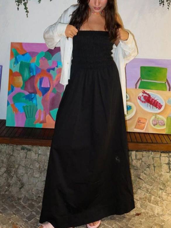 Strapless Holiday Maxi Dress