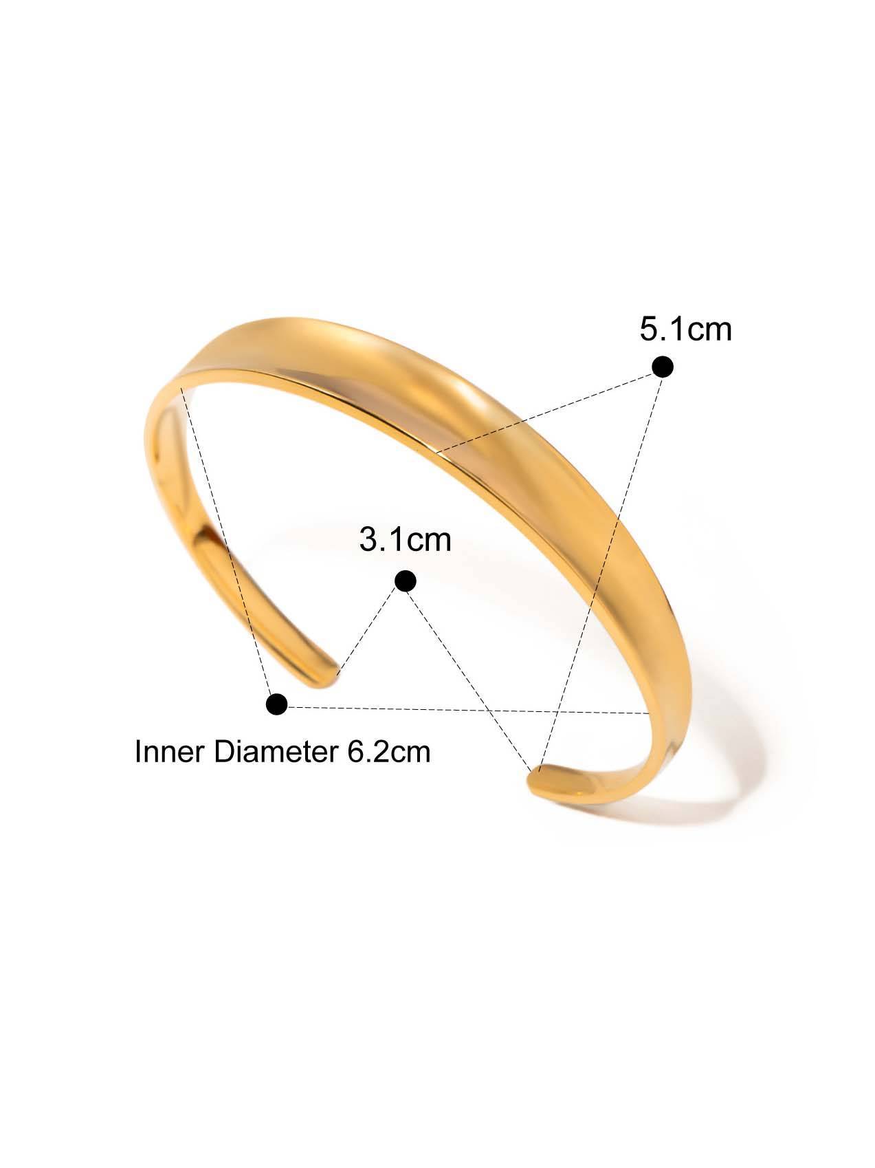 Minimalist Irregular Curve Bracelet