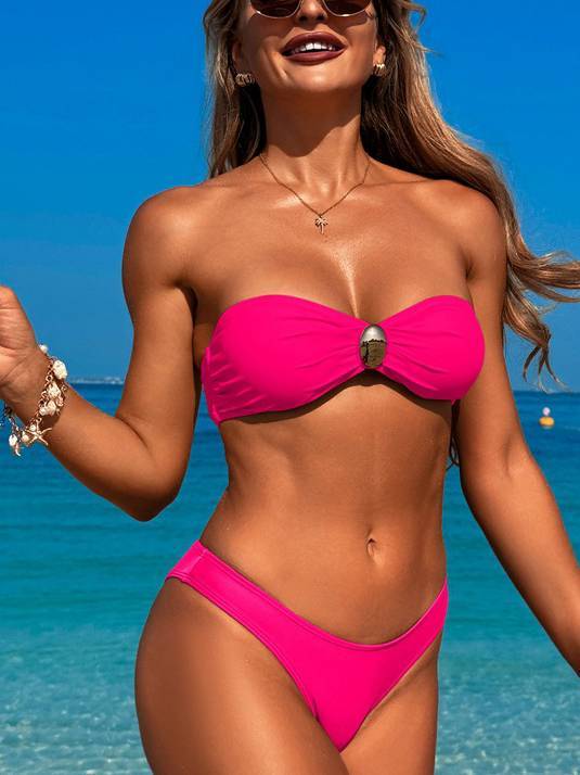 Bikini Wide Leg Pants Beach Three-Piece Set