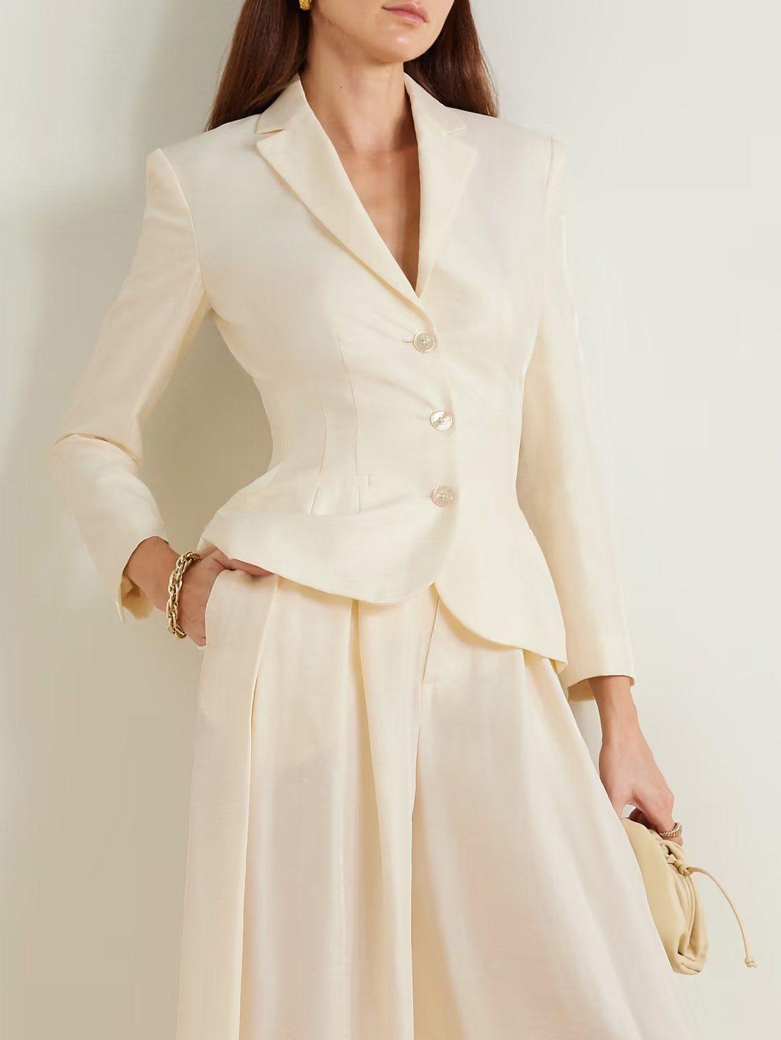 Elegant Tailored Waist Blazer