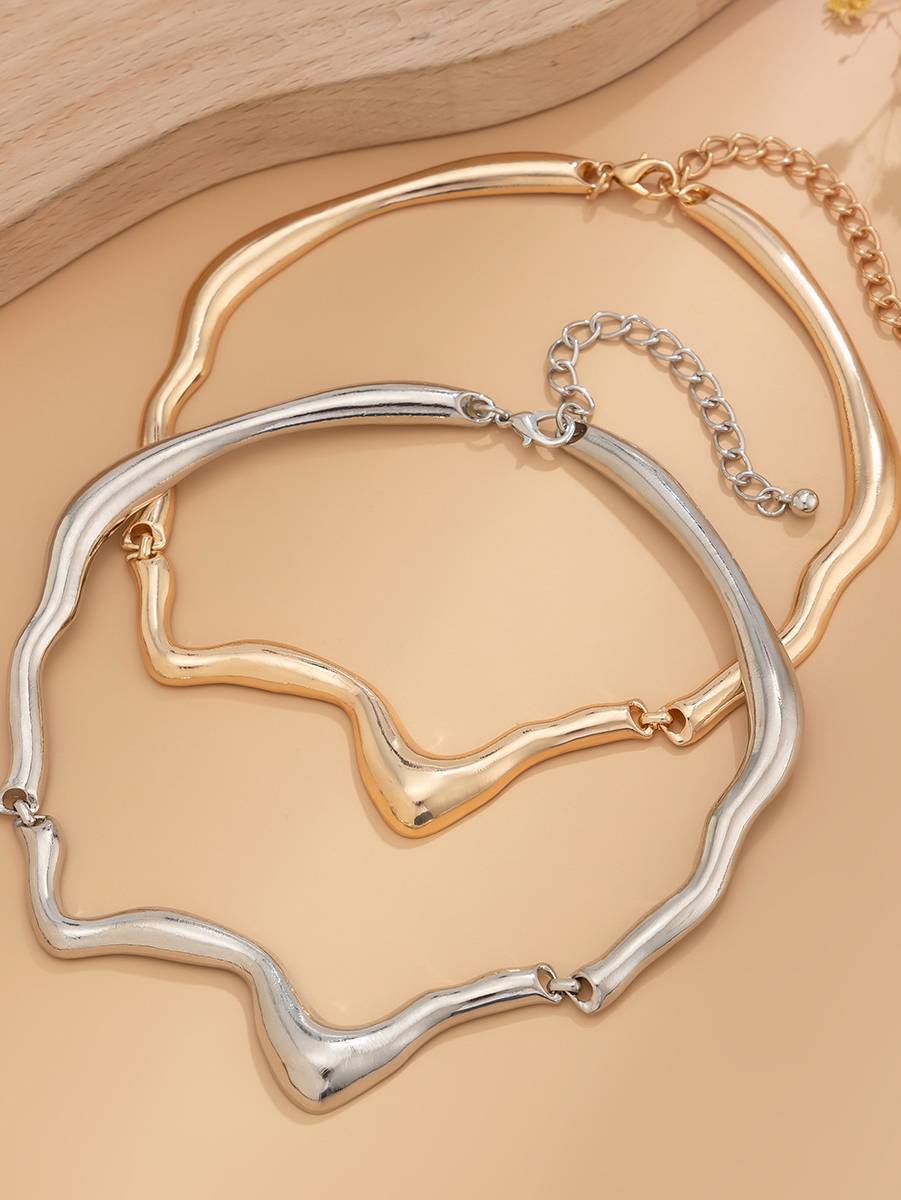 Minimalist Streamlined Necklace And Bracelet