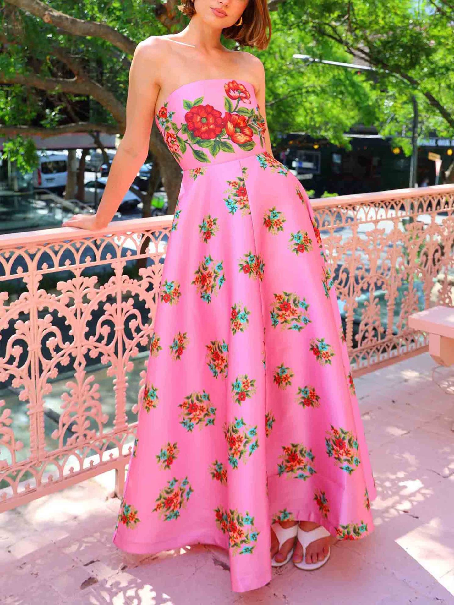 Exquisite Floral Long A-line Dress
