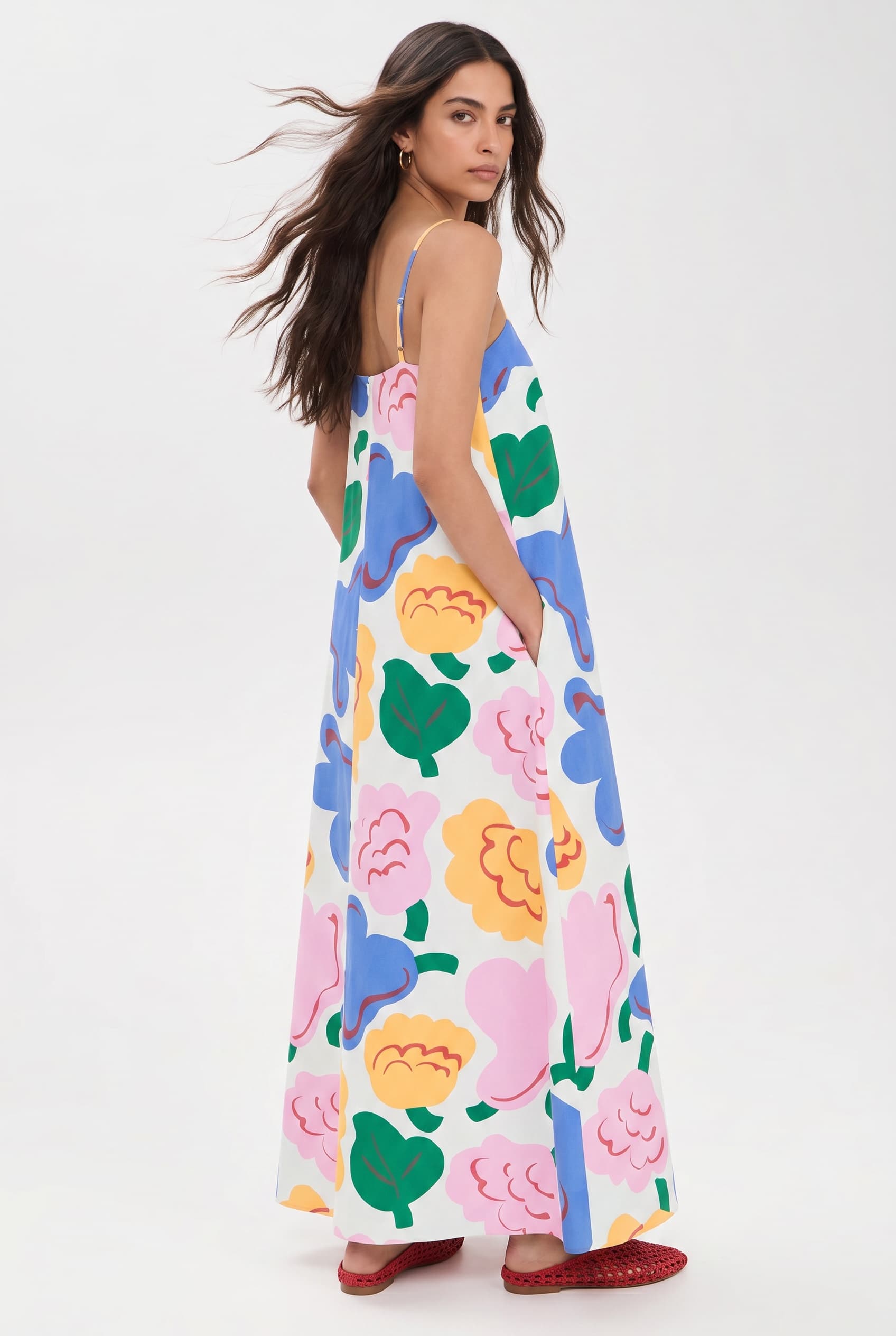 Printed A- Line Maxi Dress
