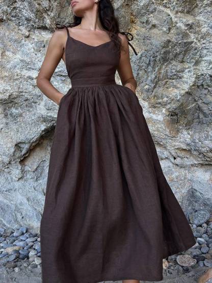 Elegant Sexy Strap Backless Dress
