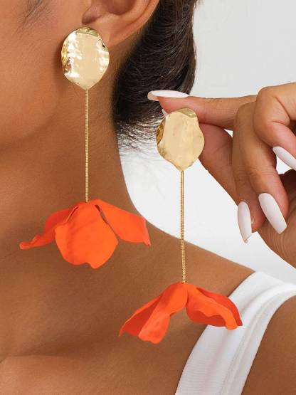 Flower Tassel Earrings
