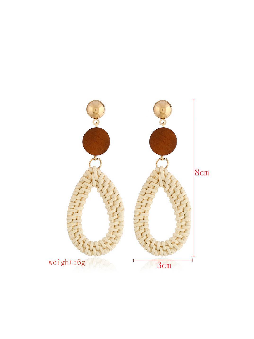 Bohemian Straw Earrings