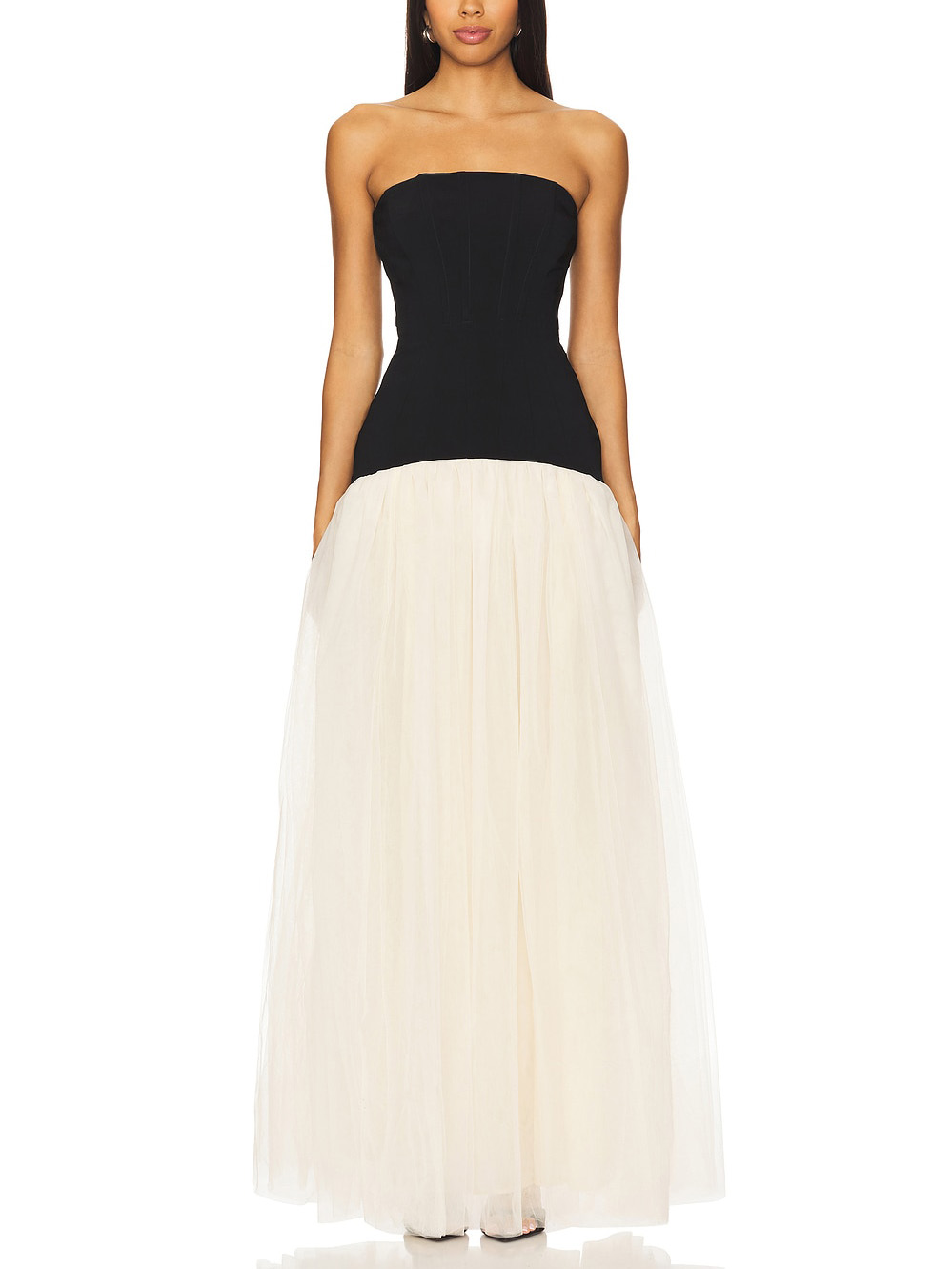 Elegant Corset Mesh Party Maxi Dress