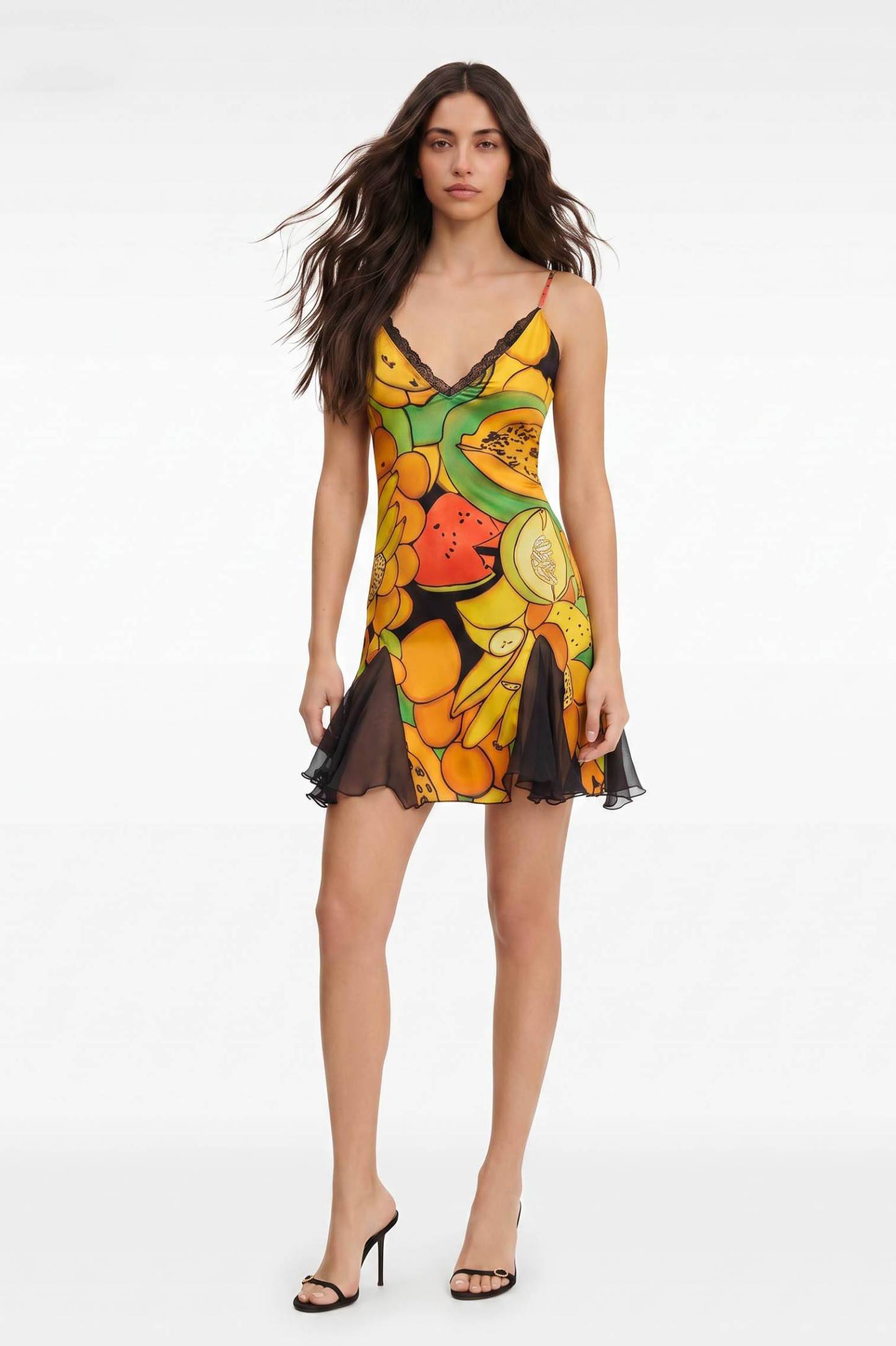 Printed Sling Mini Dress