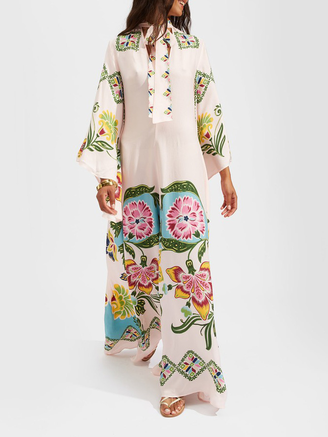 【直営・関税送料込】Floral print flowing Semi-transparent floral blouse - Women | MANGO OUTLET USA