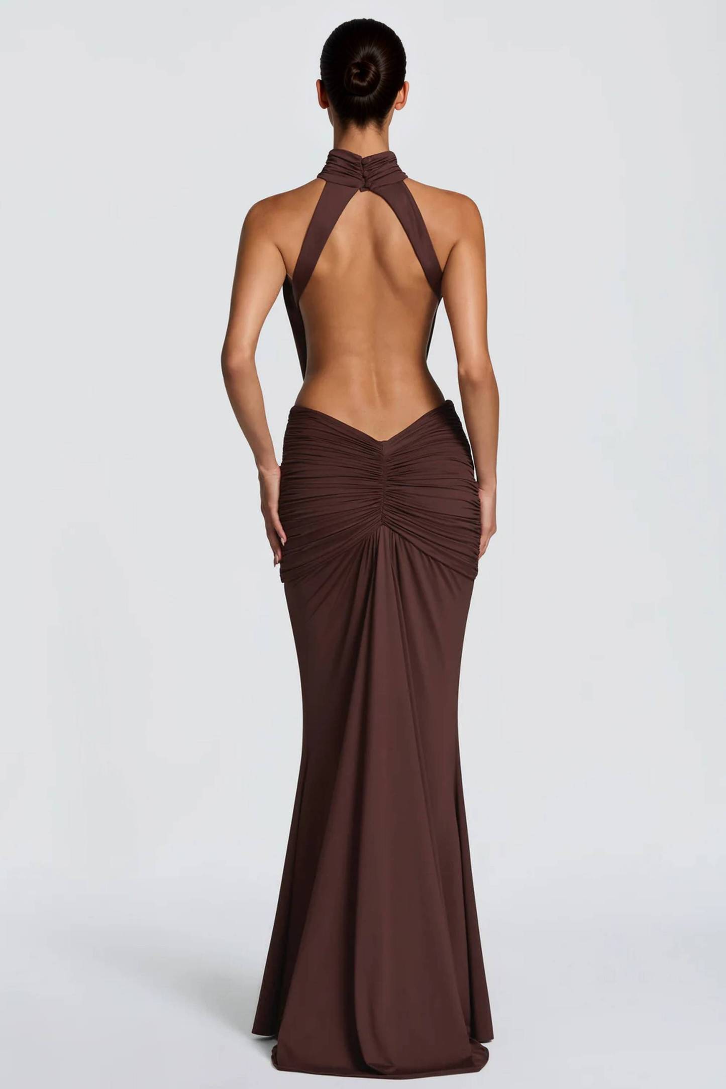 Halter-Neck Backless Maxi Dress