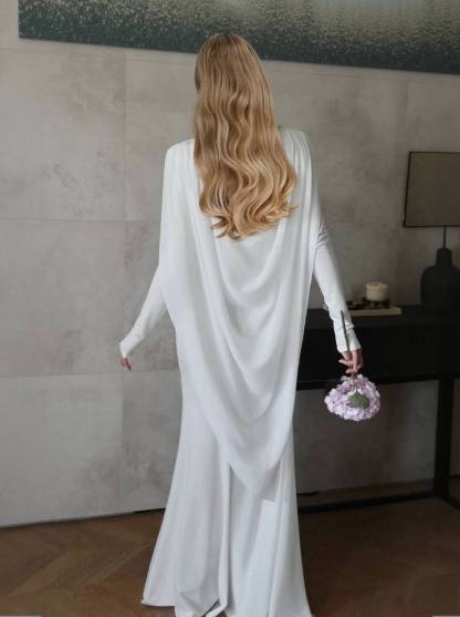 Irregular Ribbon Design Maxi Dress