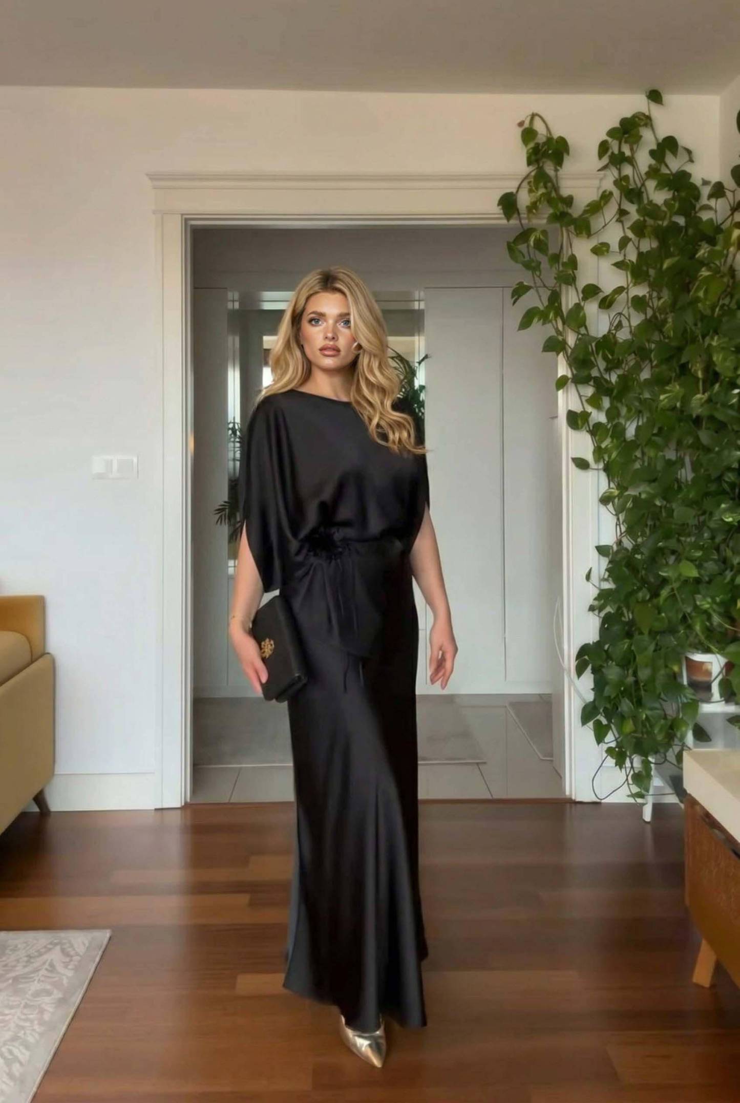 Lace-Up Design Irregular Shirt And Skirt Set