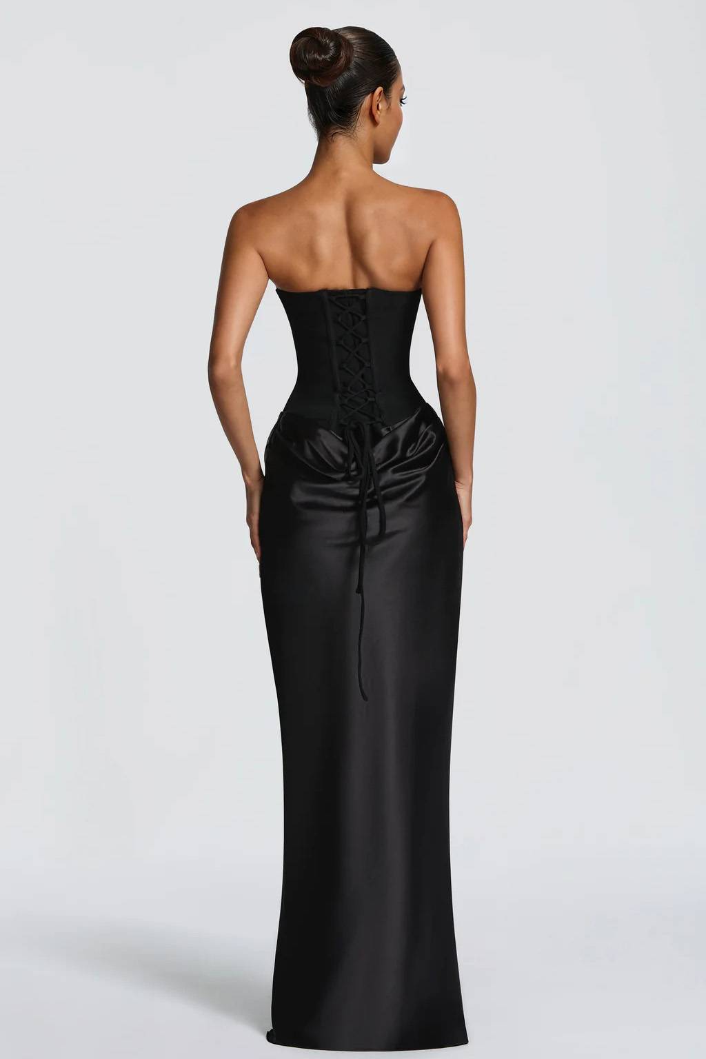 Pleated Design Scarf Maxi Dress