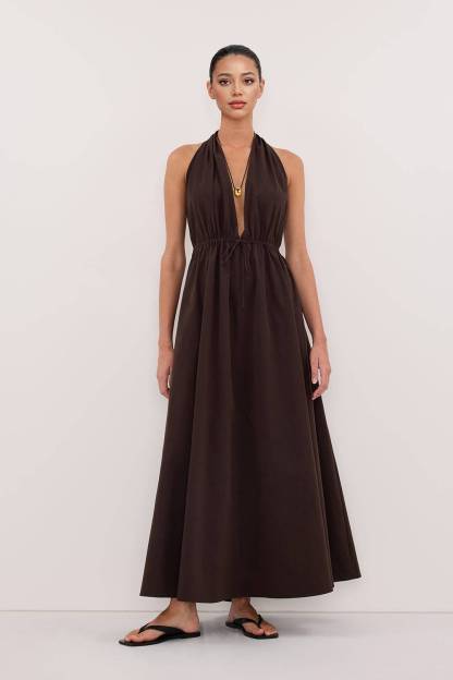 Halter Neck Backless Maxi Dress