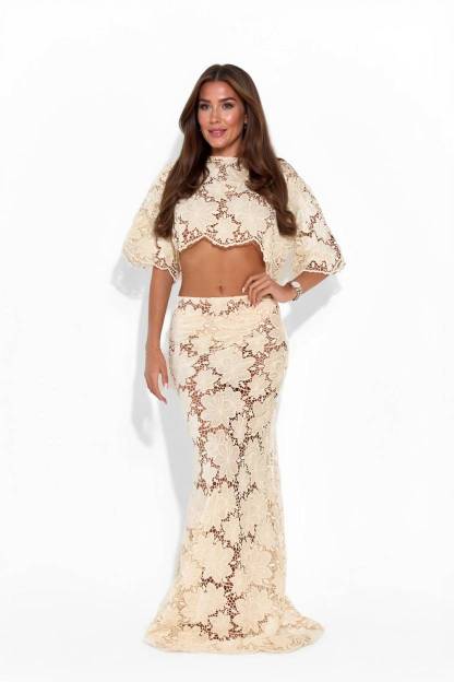 Lace Top And Skirt Set