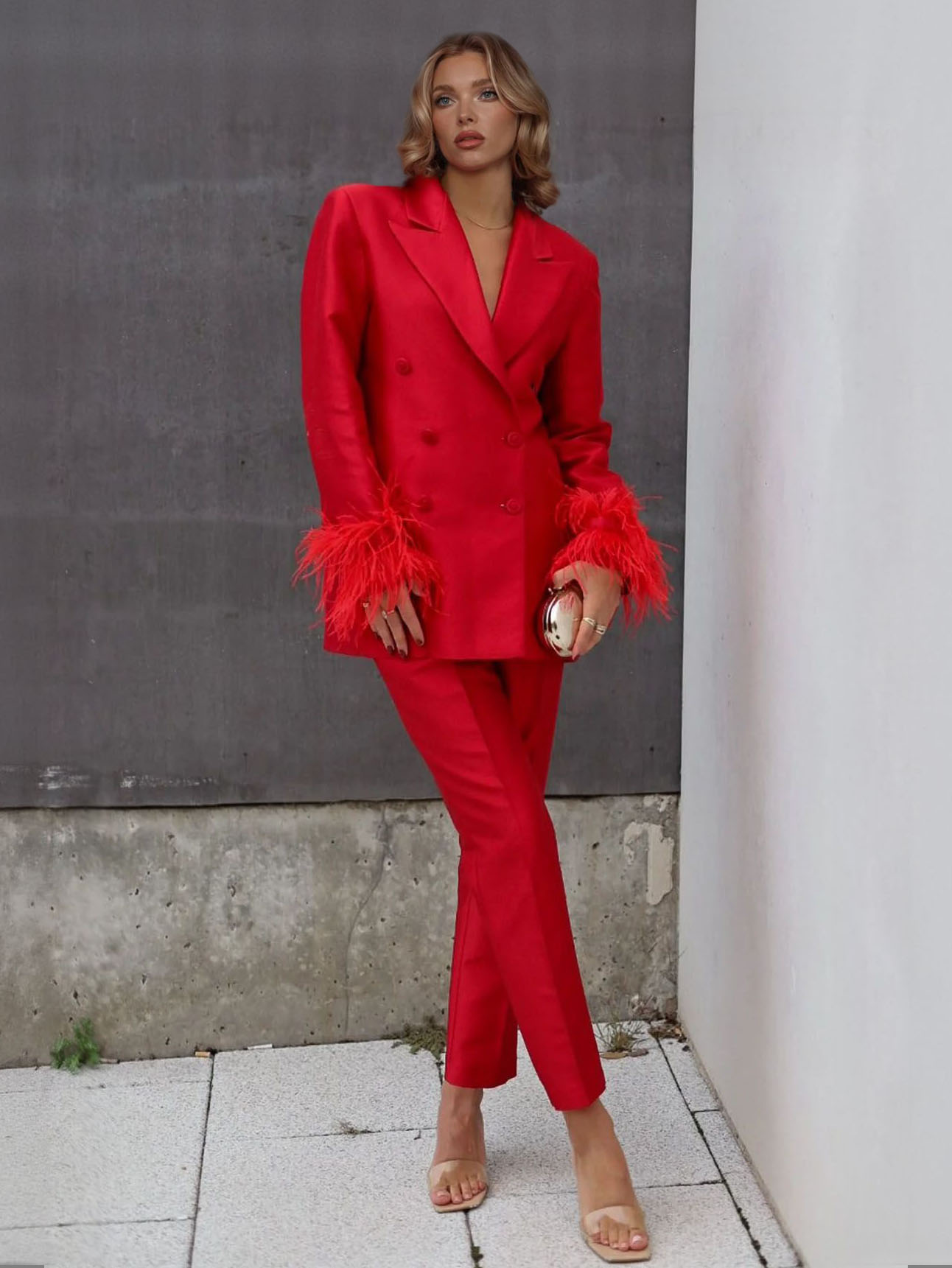 Elegant Tailored Satin Straight-Leg Pants