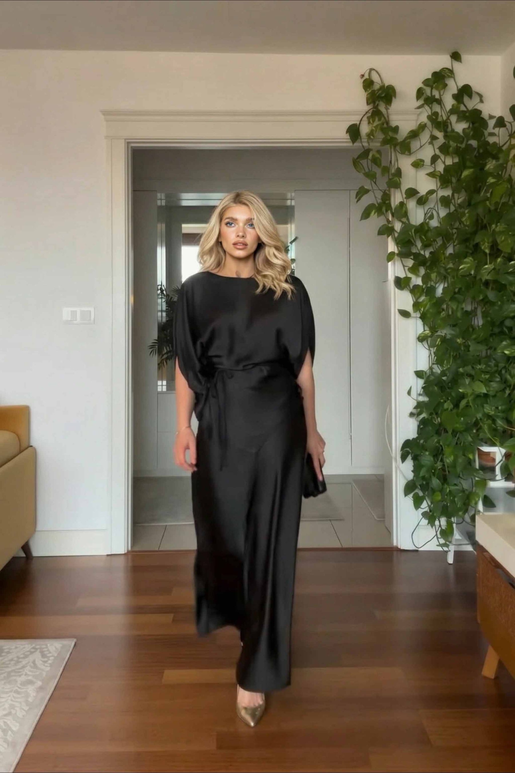 Lace-Up Design Irregular Shirt And Skirt Set