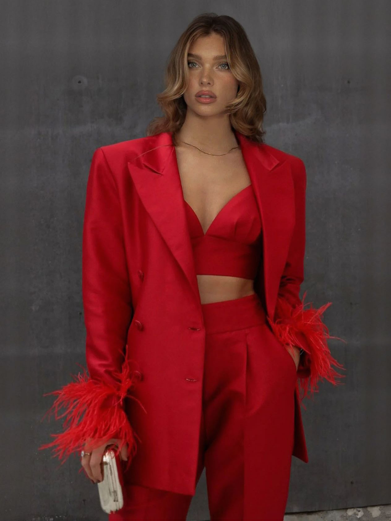 Elegant Tailored Satin Straight-Leg Pants