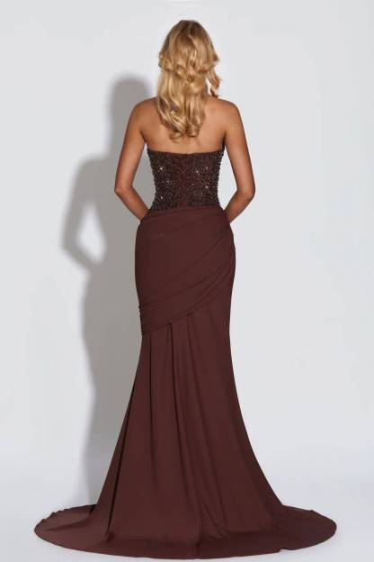 Shiny Pleated Design Maxi Dress