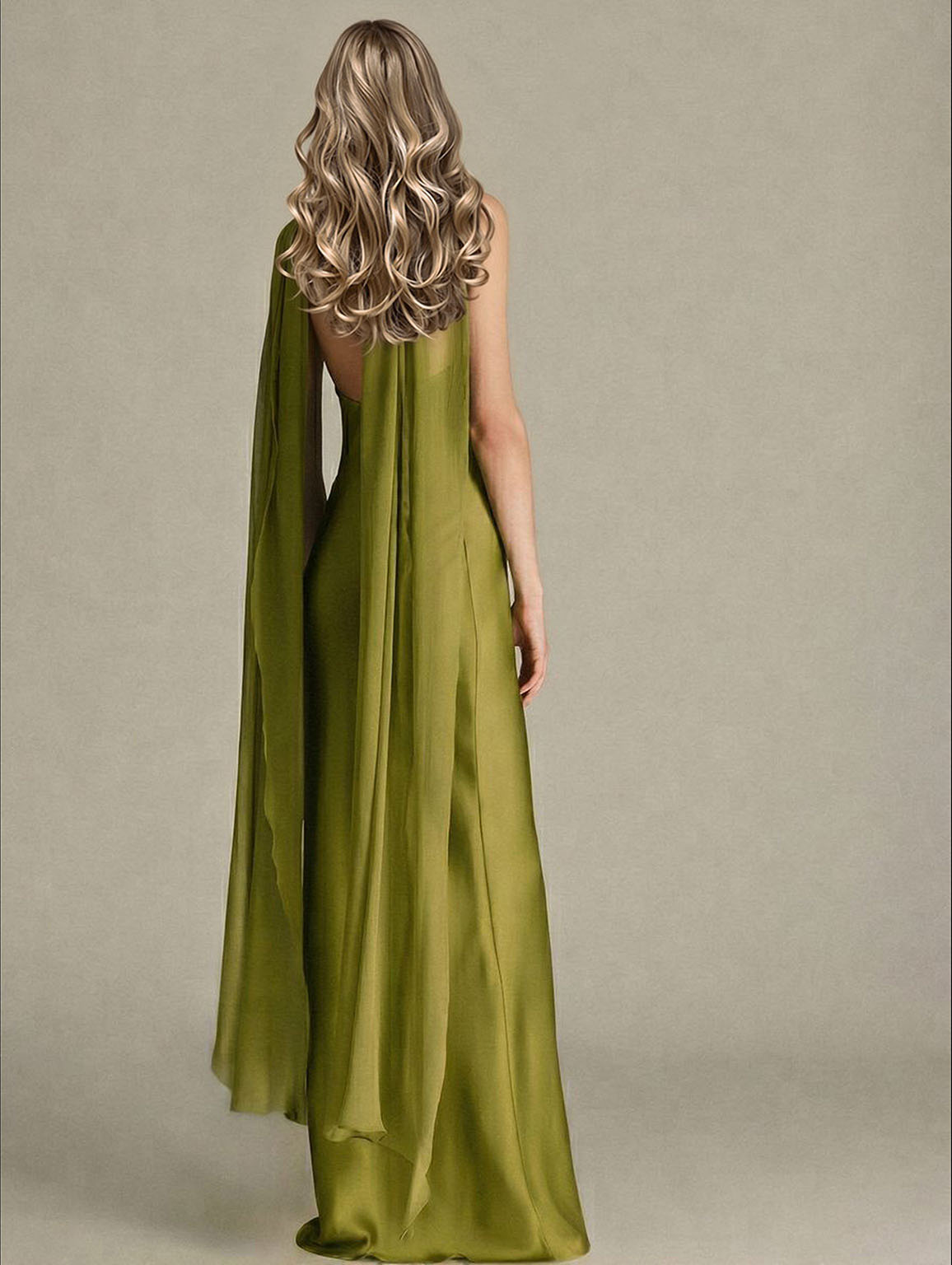 Elegant Backless Satin Maxi Dress