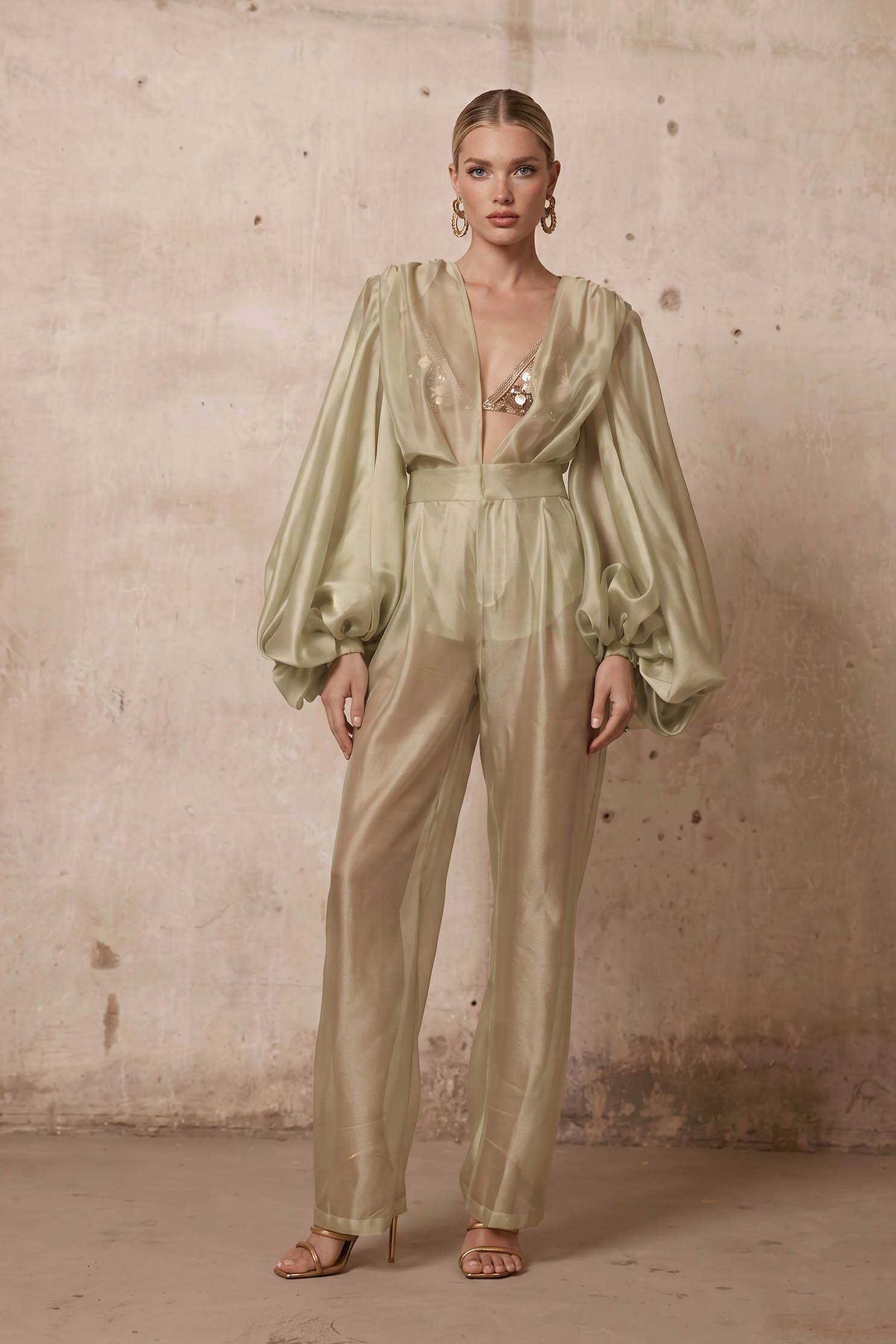 Tulle bodysuit And Pants Set