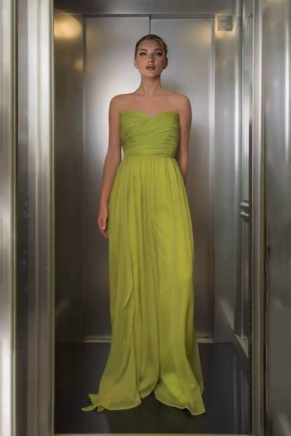 Strapless Ribbon Design Maxi Dress