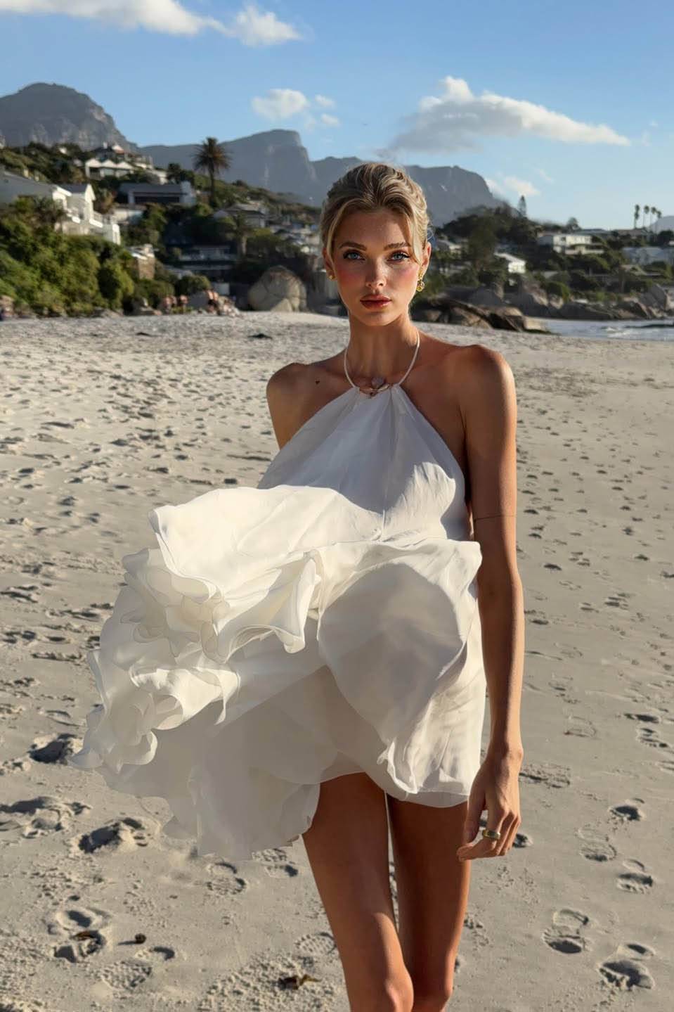 Halter-Neck Backless Mini Dress