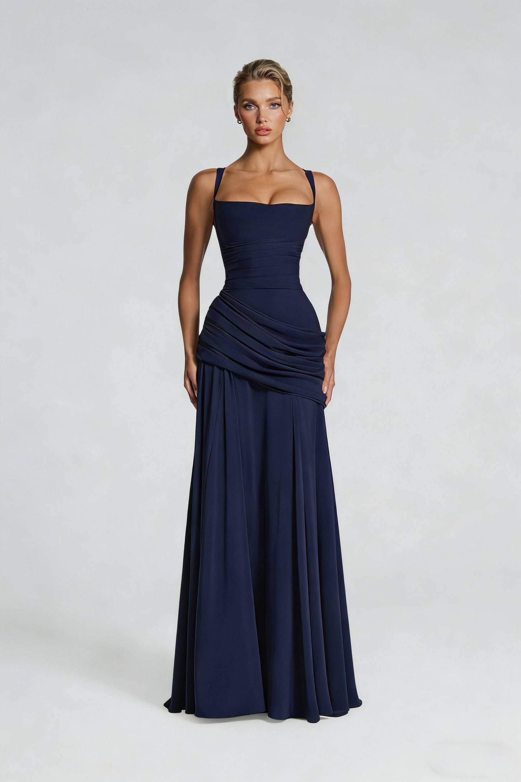 Sling Pleated Maxi Dress