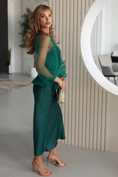 See-Through Shirt And Slip Dress Set