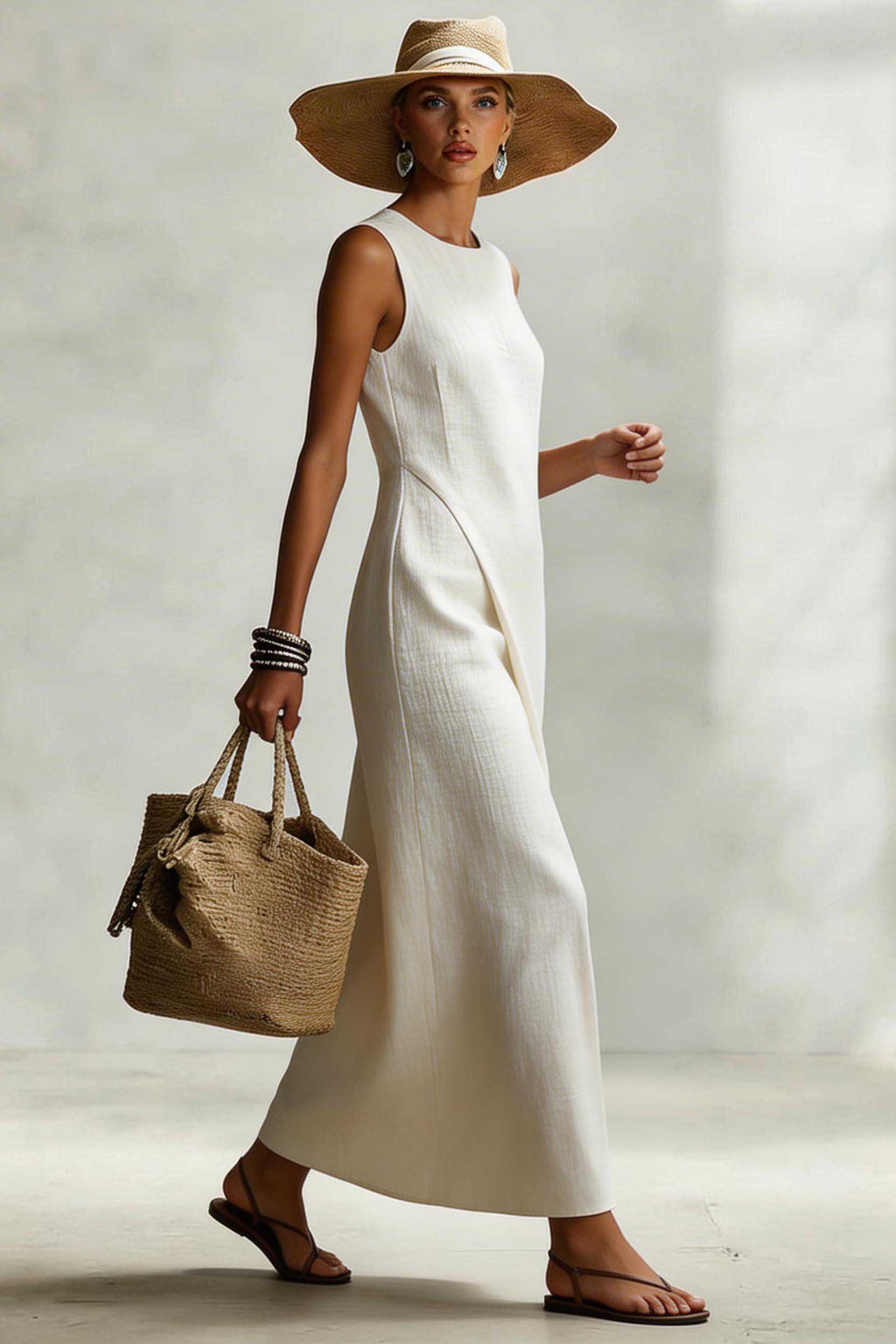 Asymmetrical Hem Design Maxi Dress