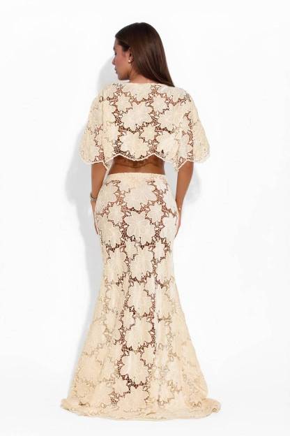 Lace Top And Skirt Set