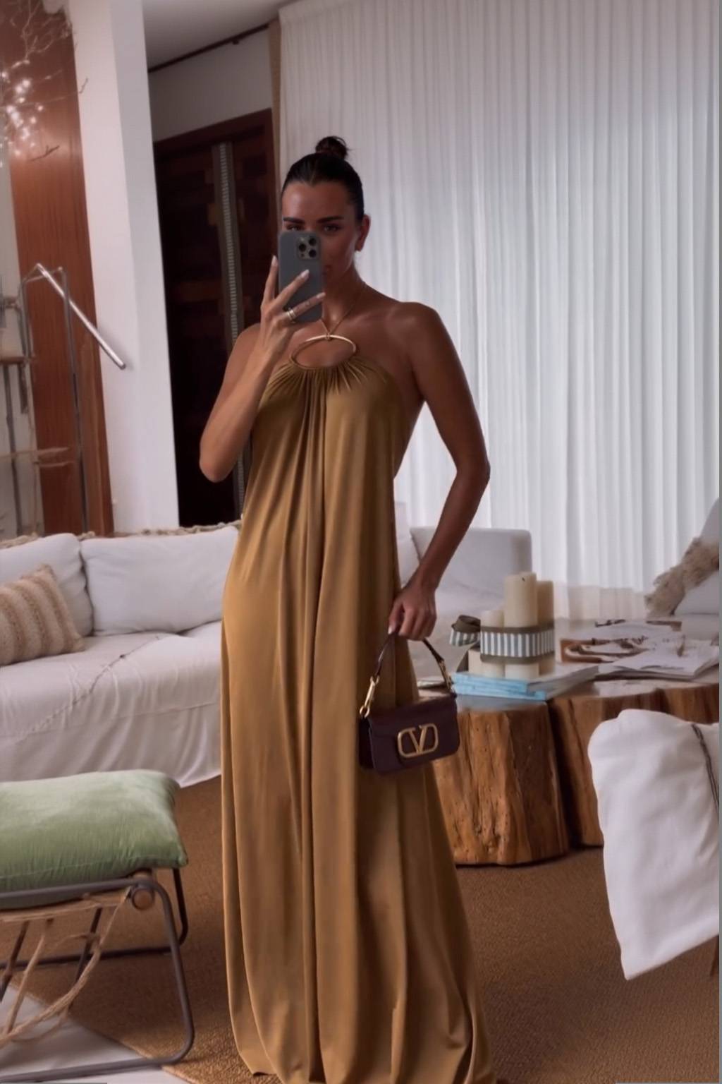 Halter-Neck Backless Maxi Dress