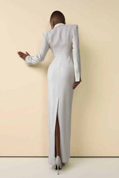 Back Slit Suit Dress