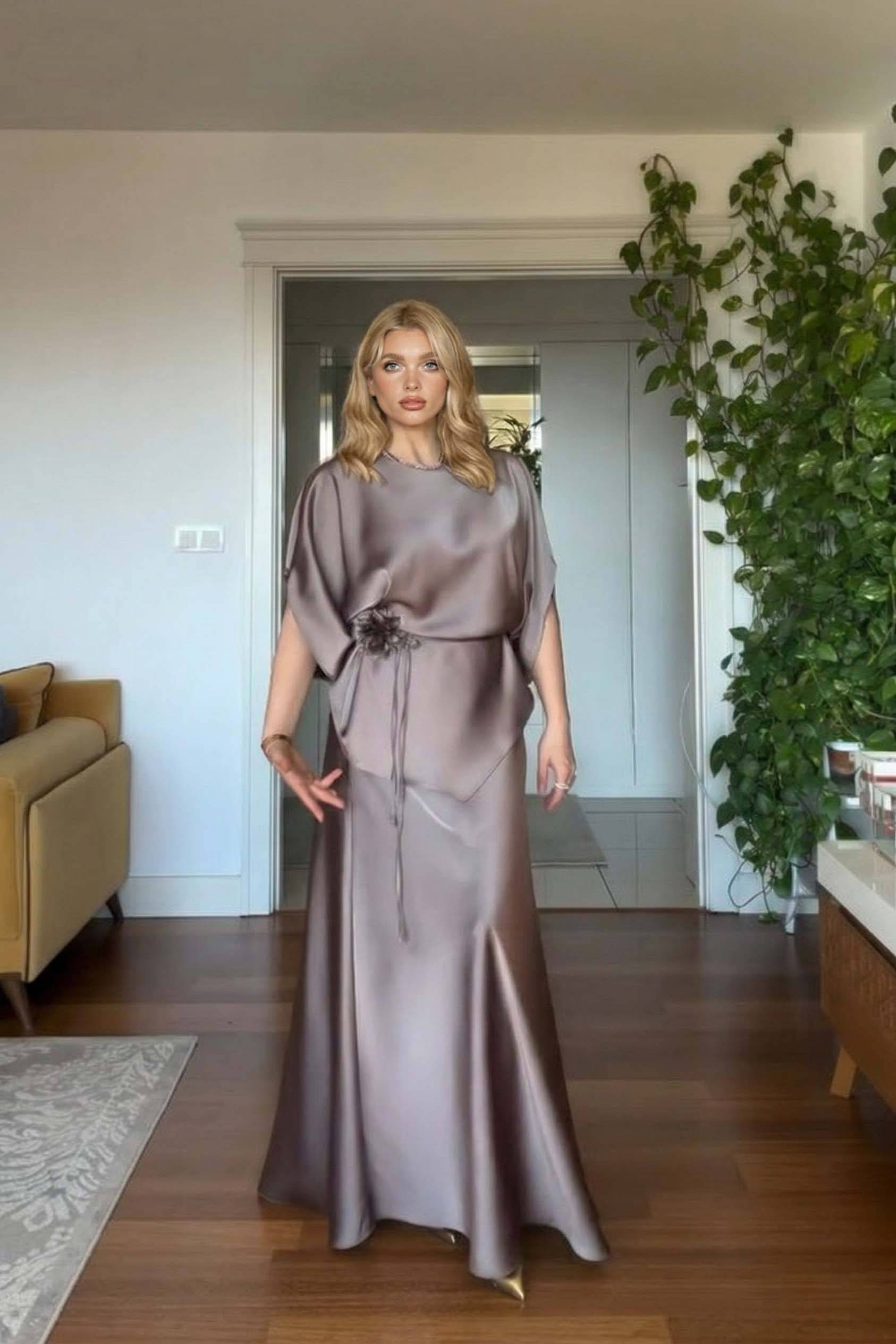 Lace-Up Design Irregular Shirt And Skirt Set