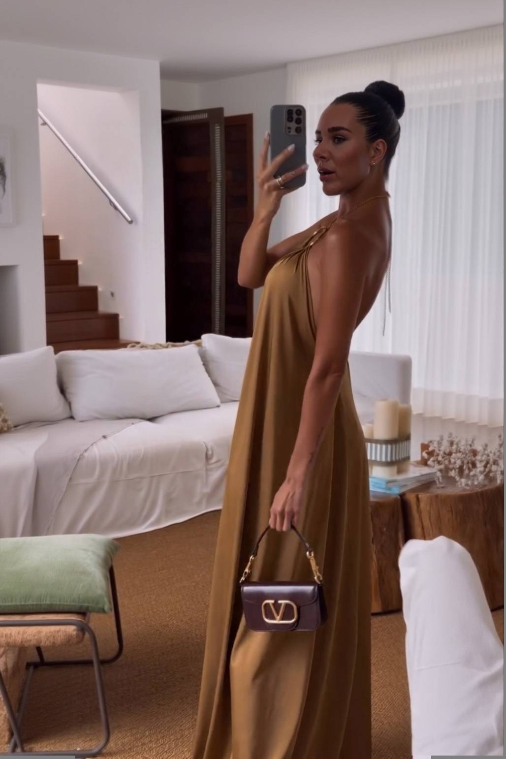 Halter-Neck Backless Maxi Dress