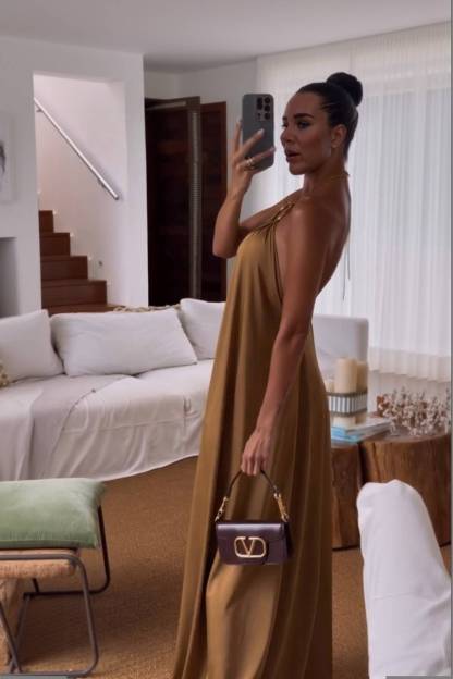 Halter-Neck Backless Maxi Dress