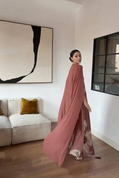 Printed Strapless Shawl Dress