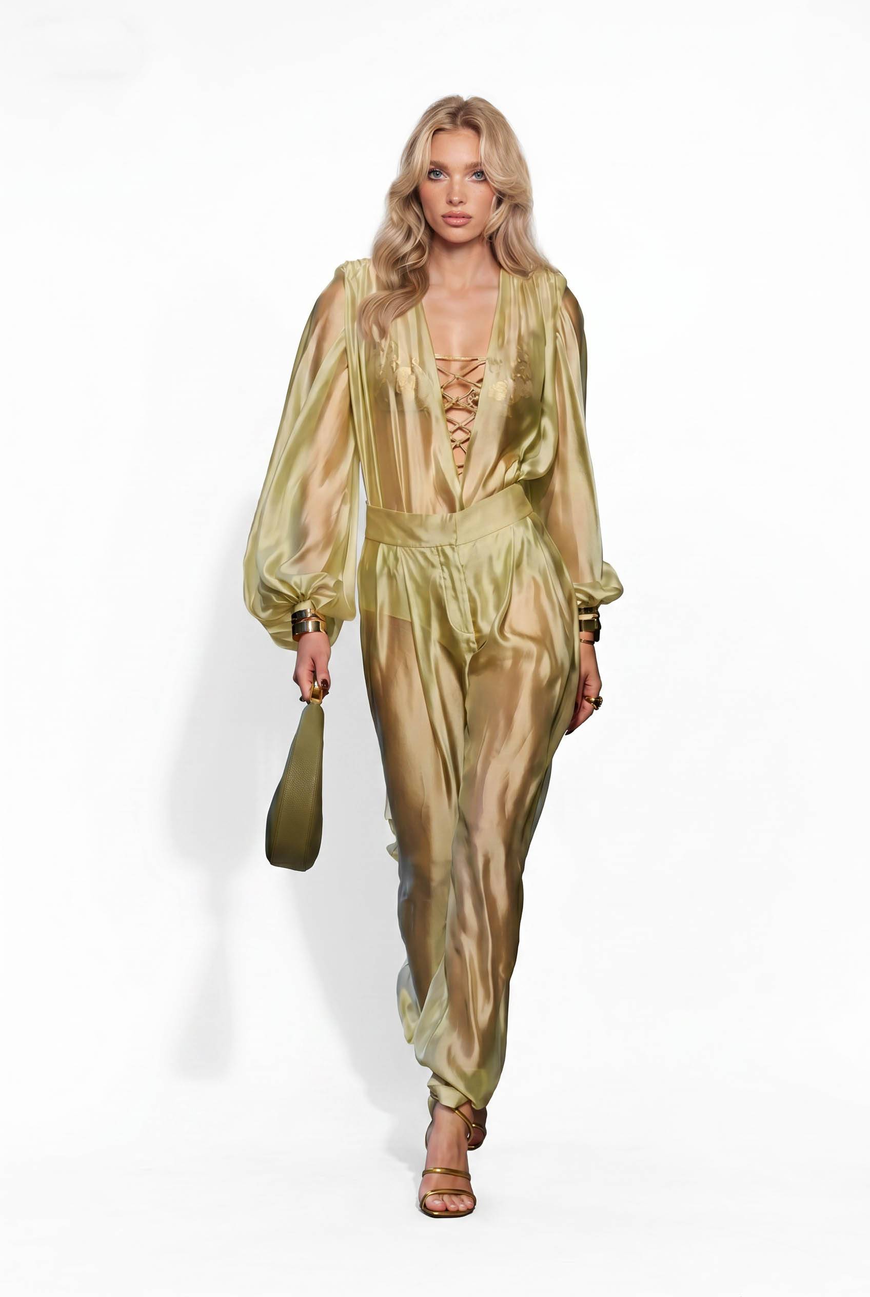 Tulle bodysuit And Pants Set