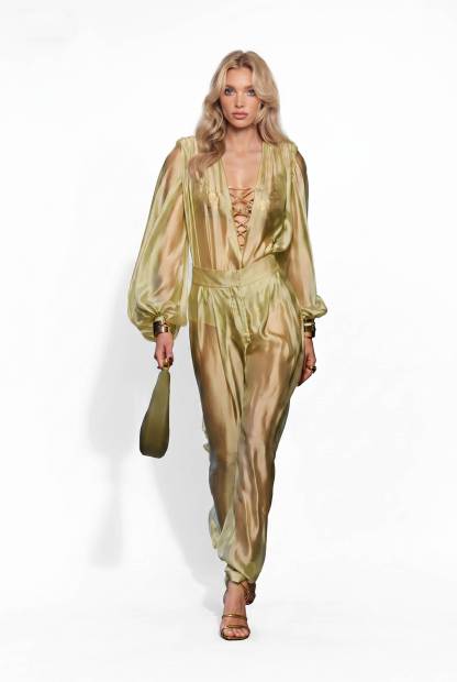 Tulle bodysuit And Pants Set