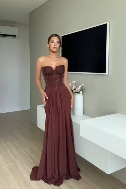 Shiny Slit  Design Maxi Dress