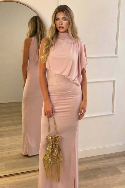 Single-sleeved Asymmetrical Maxi Dress