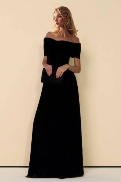 Off-shoulder Tulle Splicing Maxi Dress