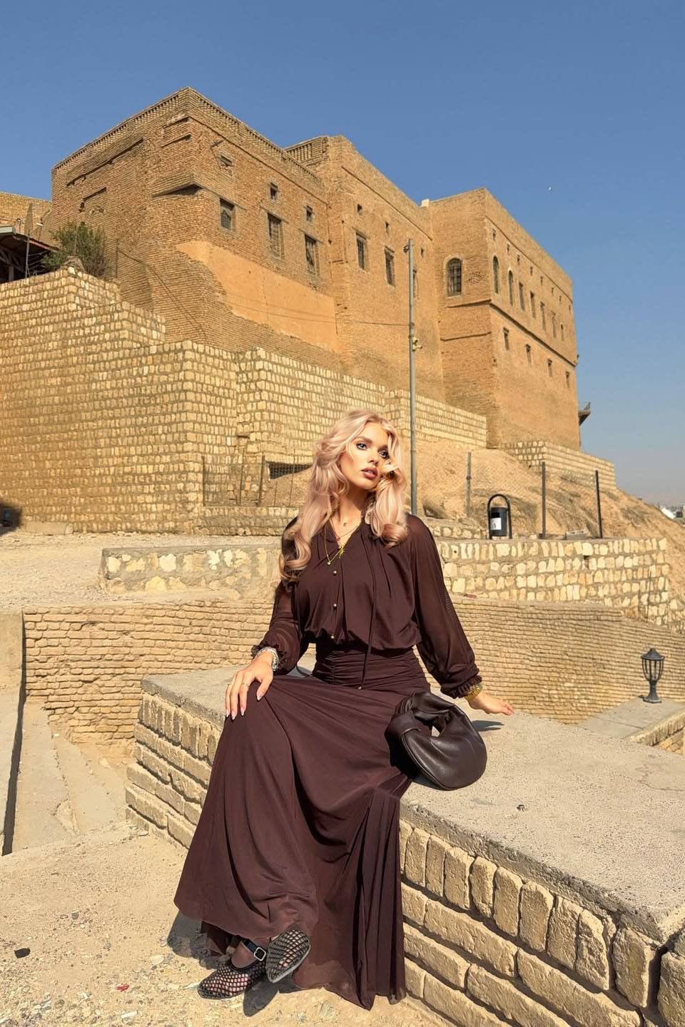 Chiffon Pleated Maxi Dress