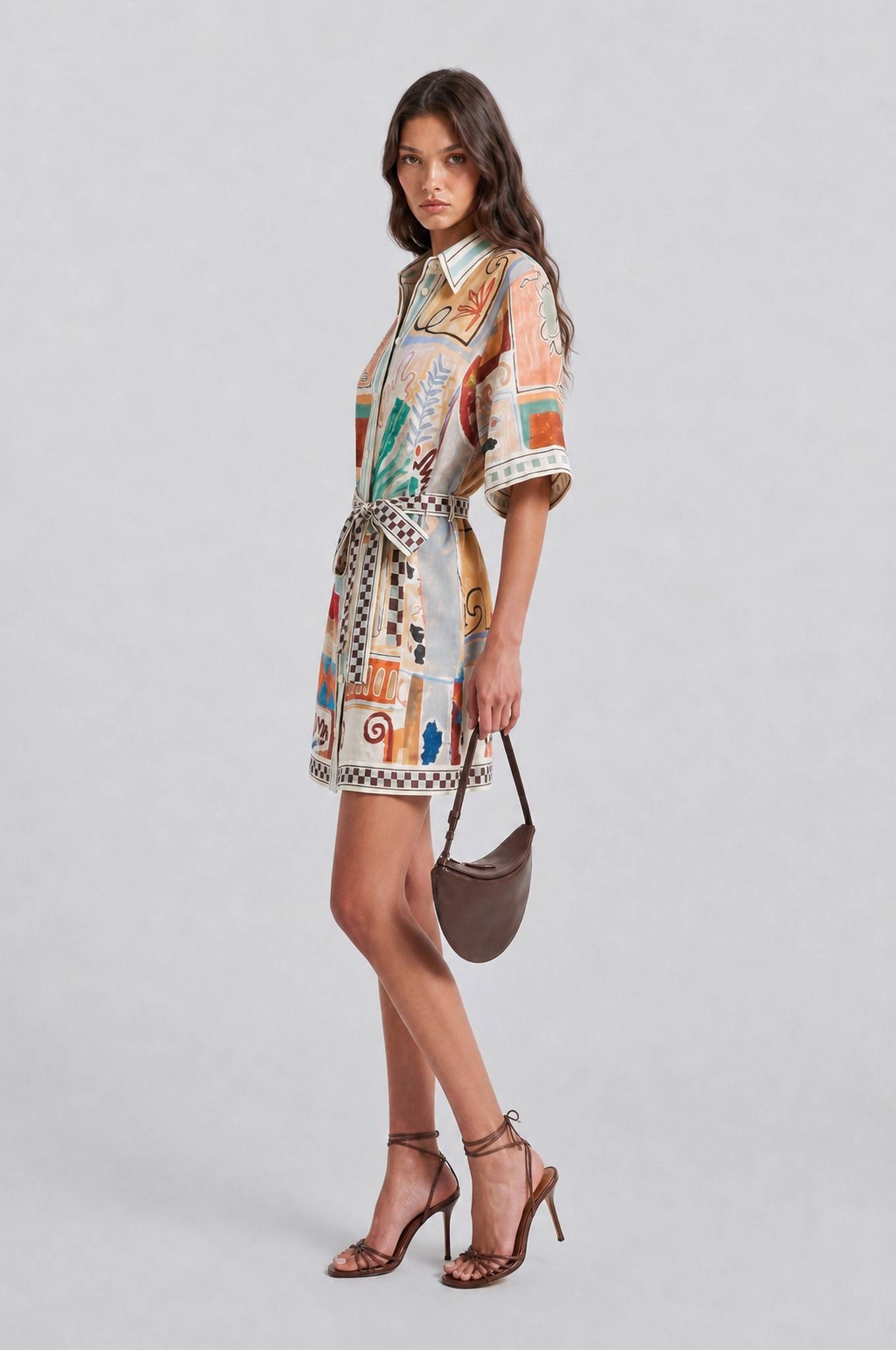 Fun Art Print Shirt Skirt